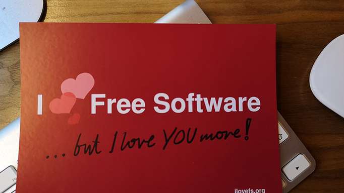 #ilovefs Valentine's Day Celebration (I Love Free Software)