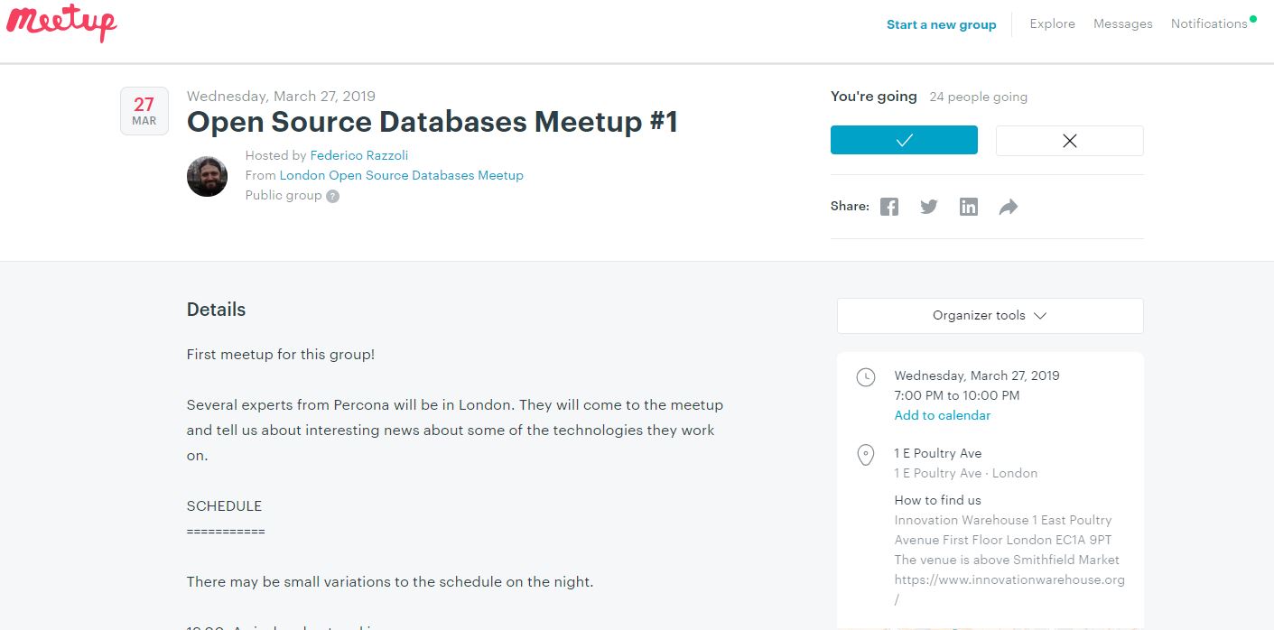 London Open Source Database Meetup