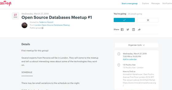 London Open Source Database Community Meetup