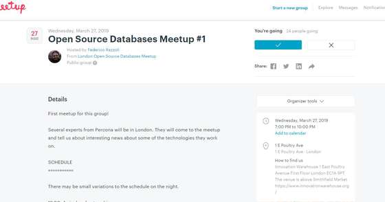 London Open Source Database Community Meetup