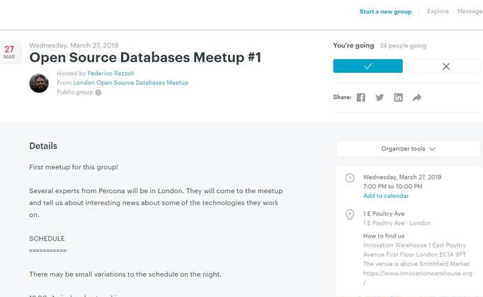 London Open Source Database Community Meetup