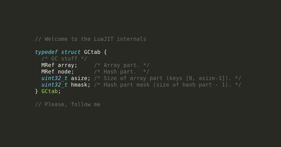 The Anatomy of LuaJIT Tables and What's Special About Them