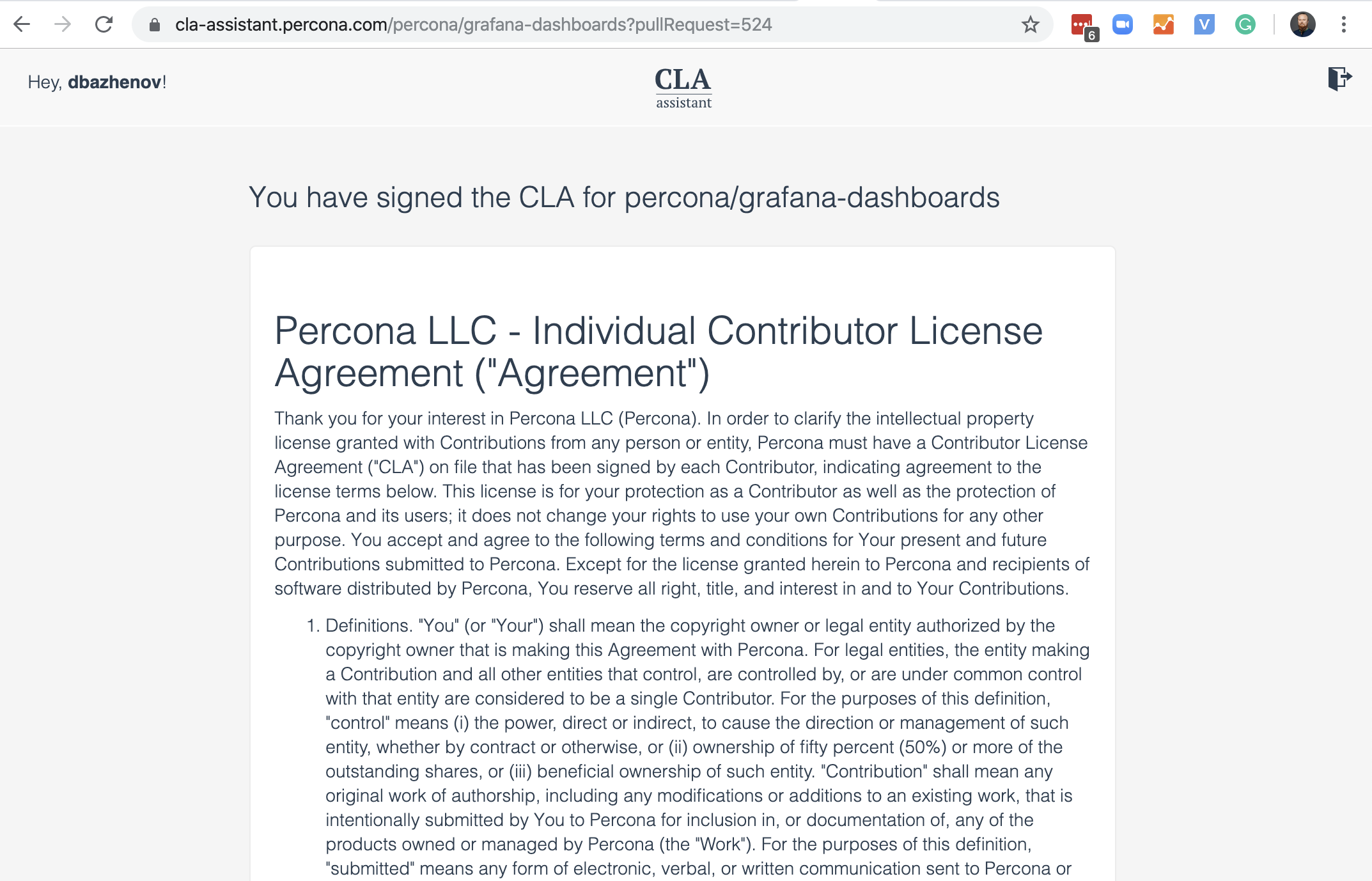 Contributor License Agreement