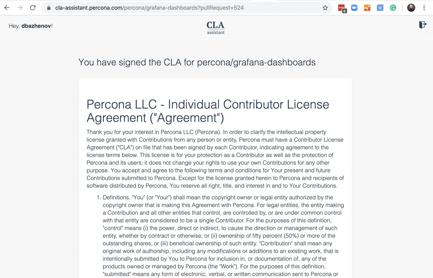 Contributor License Agreement
