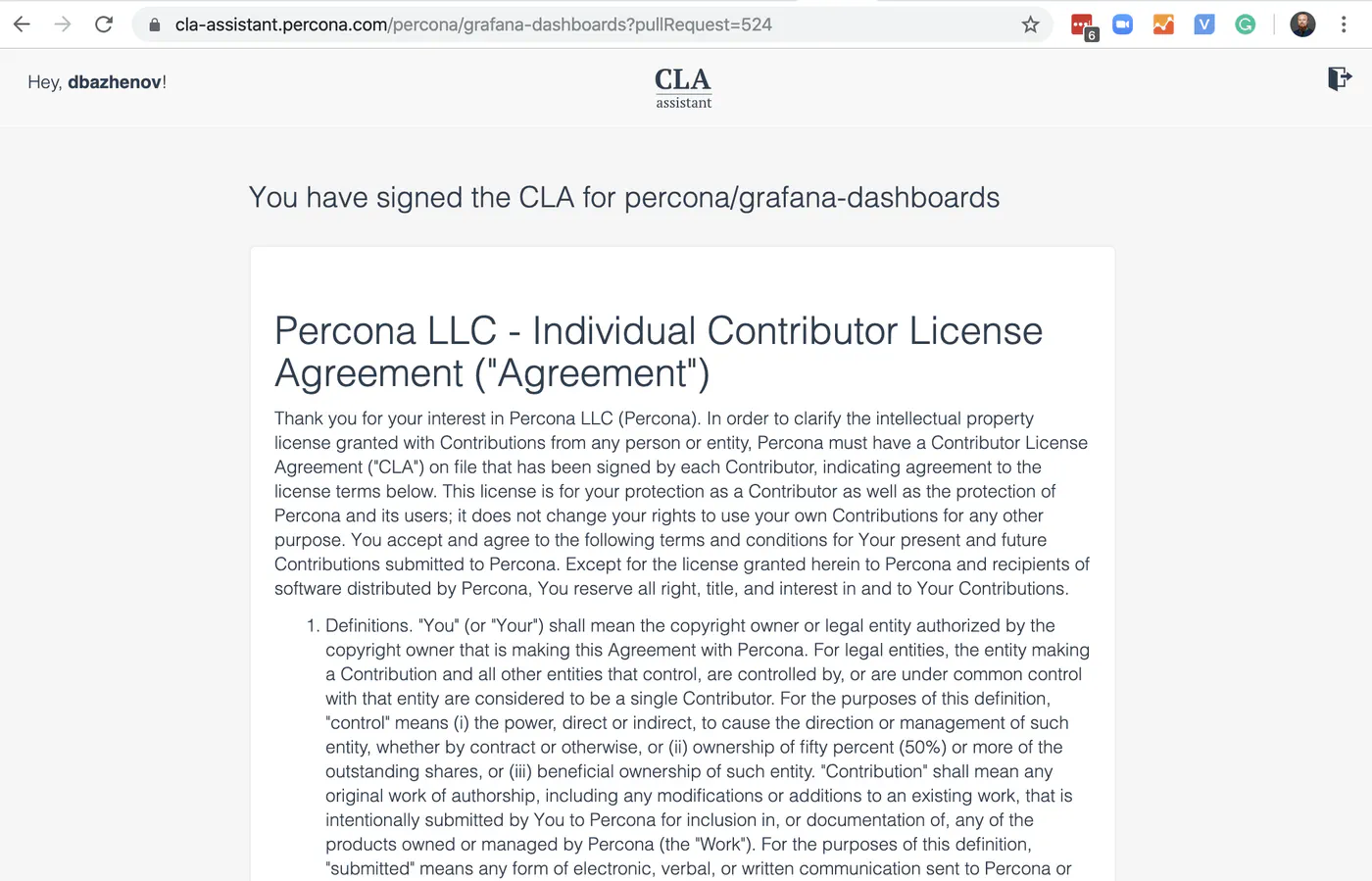 Contributor License Agreement