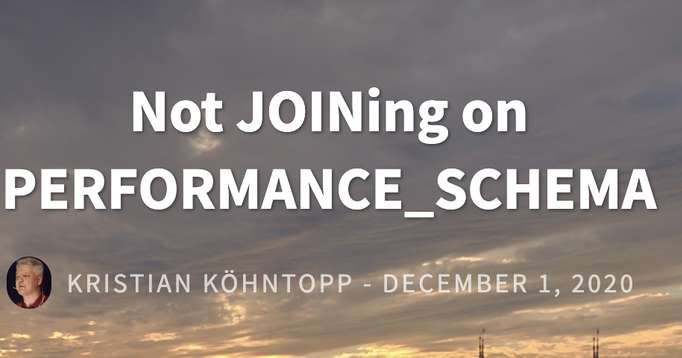 Not JOINing on PERFORMANCE_SCHEMA