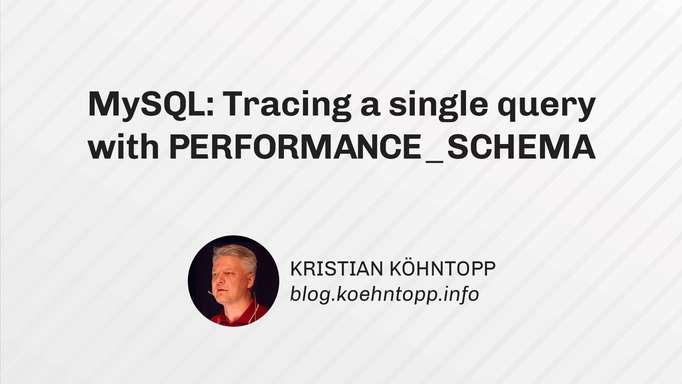 MySQL: Tracing a single query with PERFORMANCE_SCHEMA