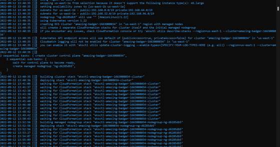 Creating a Kubernetes cluster on Amazon EKS with eksctl