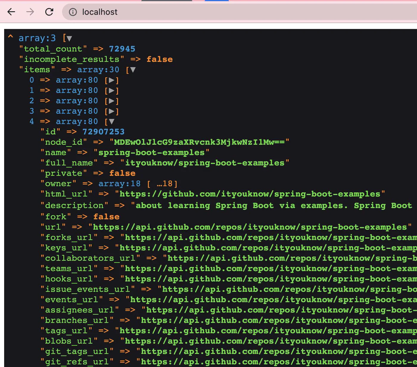 the GitHub REST API - first request to the API