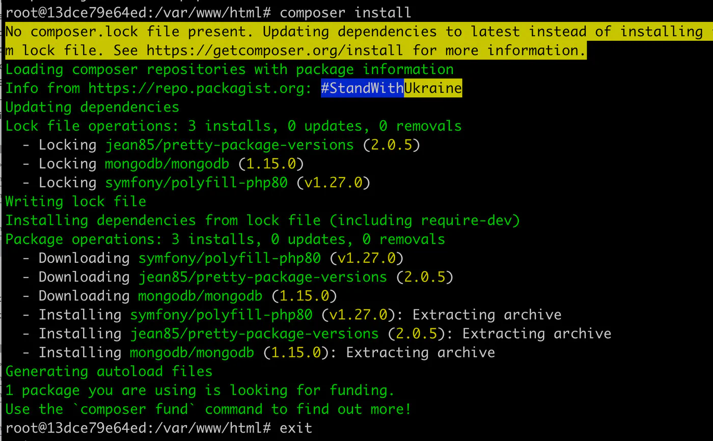 Install required PHP packages to work with MongoDB