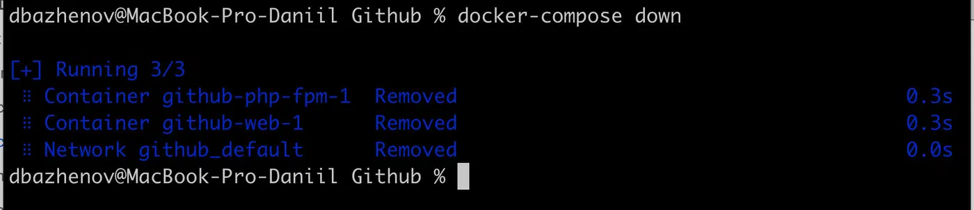 Stop docker-compose