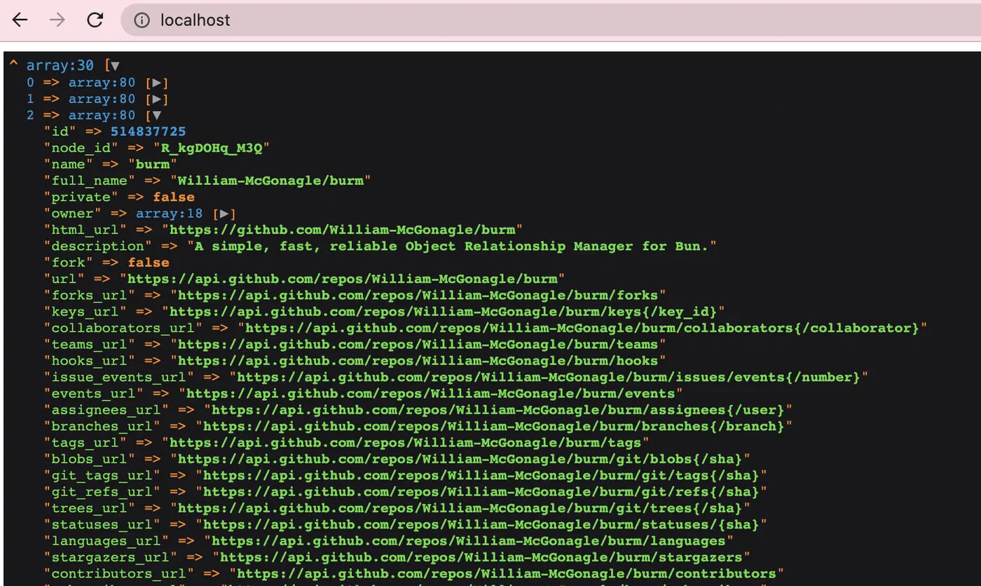 PHP Structure - Result
