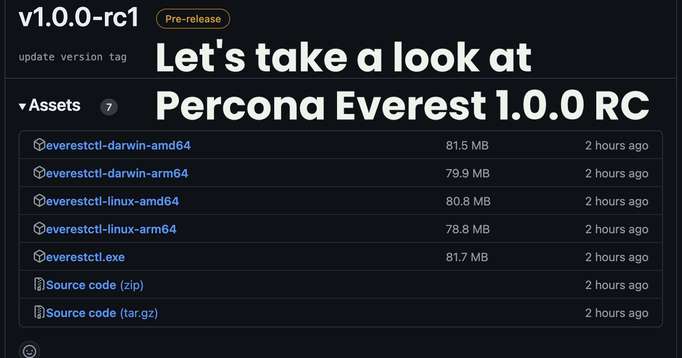 Let's take a look at Percona Everest 1.0.0 RC
