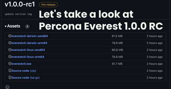Let's take a look at Percona Everest 1.0.0 RC