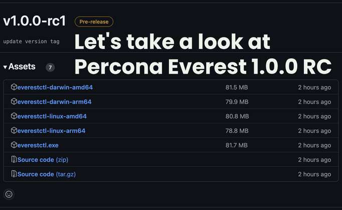 Let's take a look at Percona Everest 1.0.0 RC