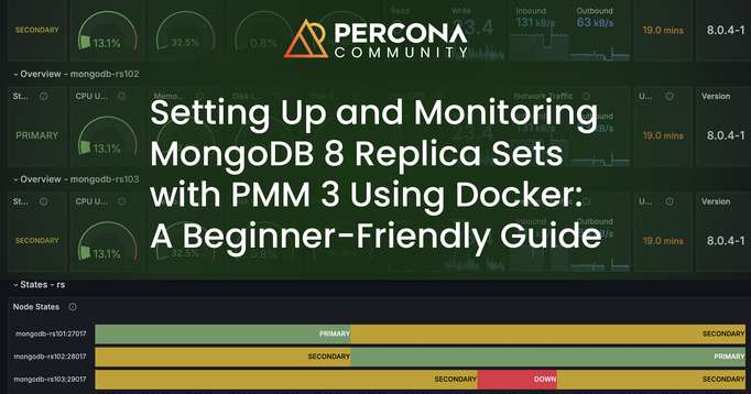Setting Up and Monitoring MongoDB 8 Replica Sets with PMM 3 Using Docker: A Beginner-Friendly Guide