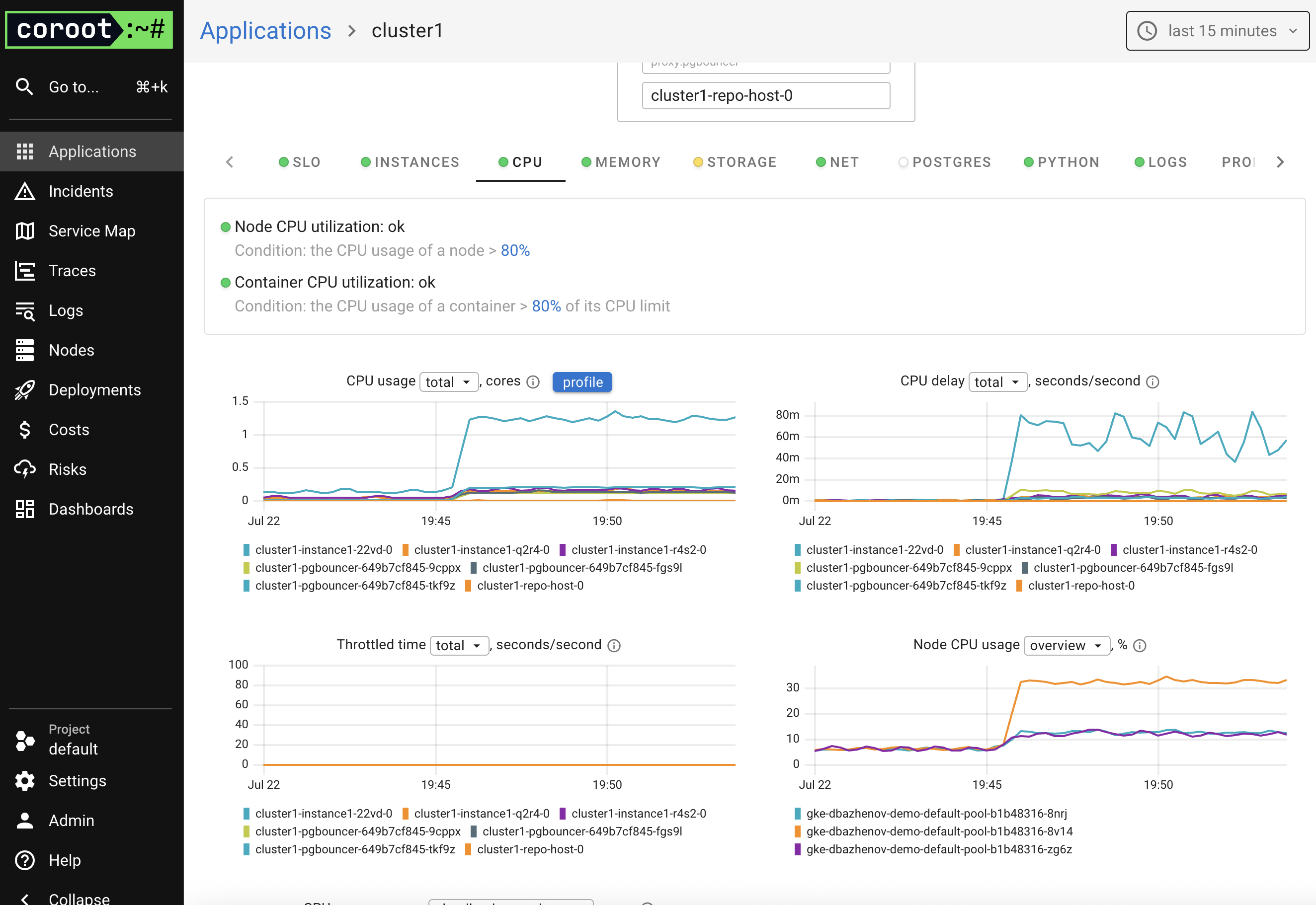 GitOps - ArgoCD and Coroot - PG Cluster