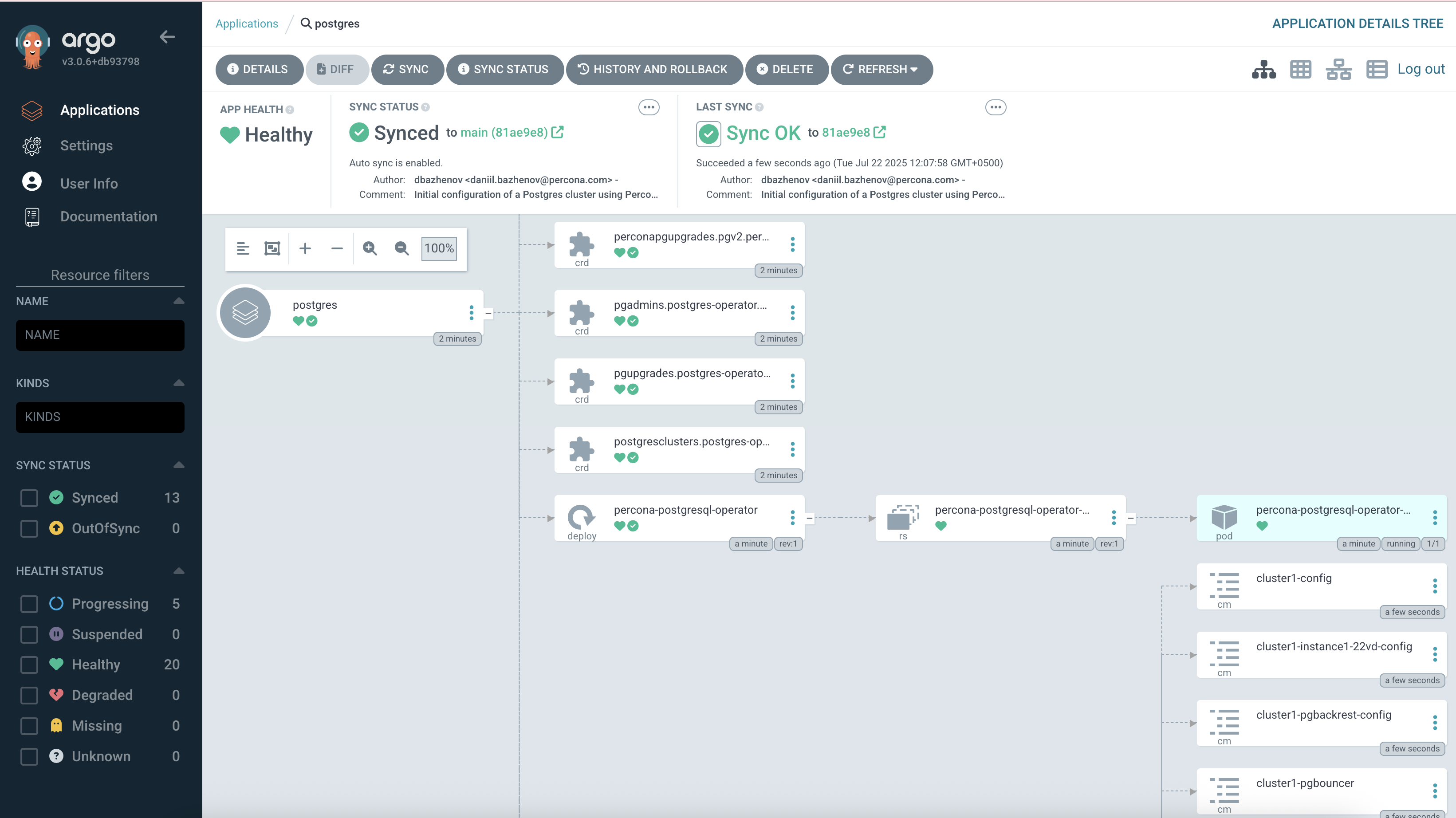 GitOps - ArgoCD app - Postgres - map