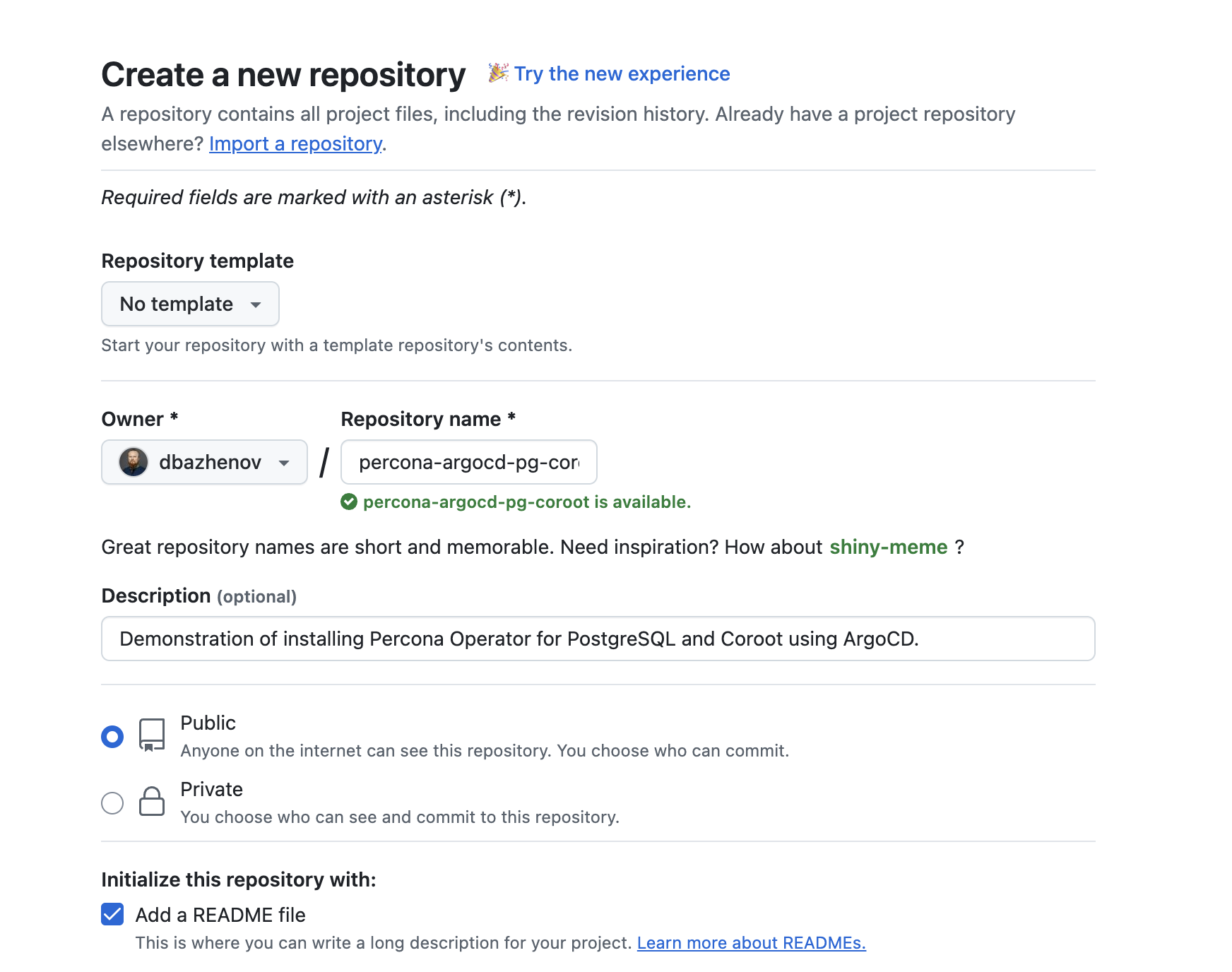 GitOps: GitHub Repo Creation