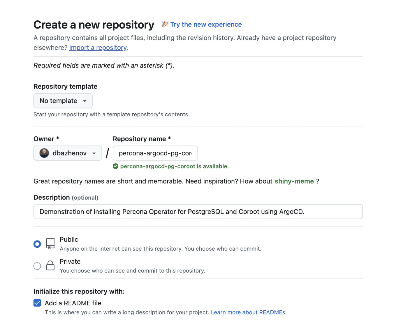 GitOps: GitHub Repo Creation