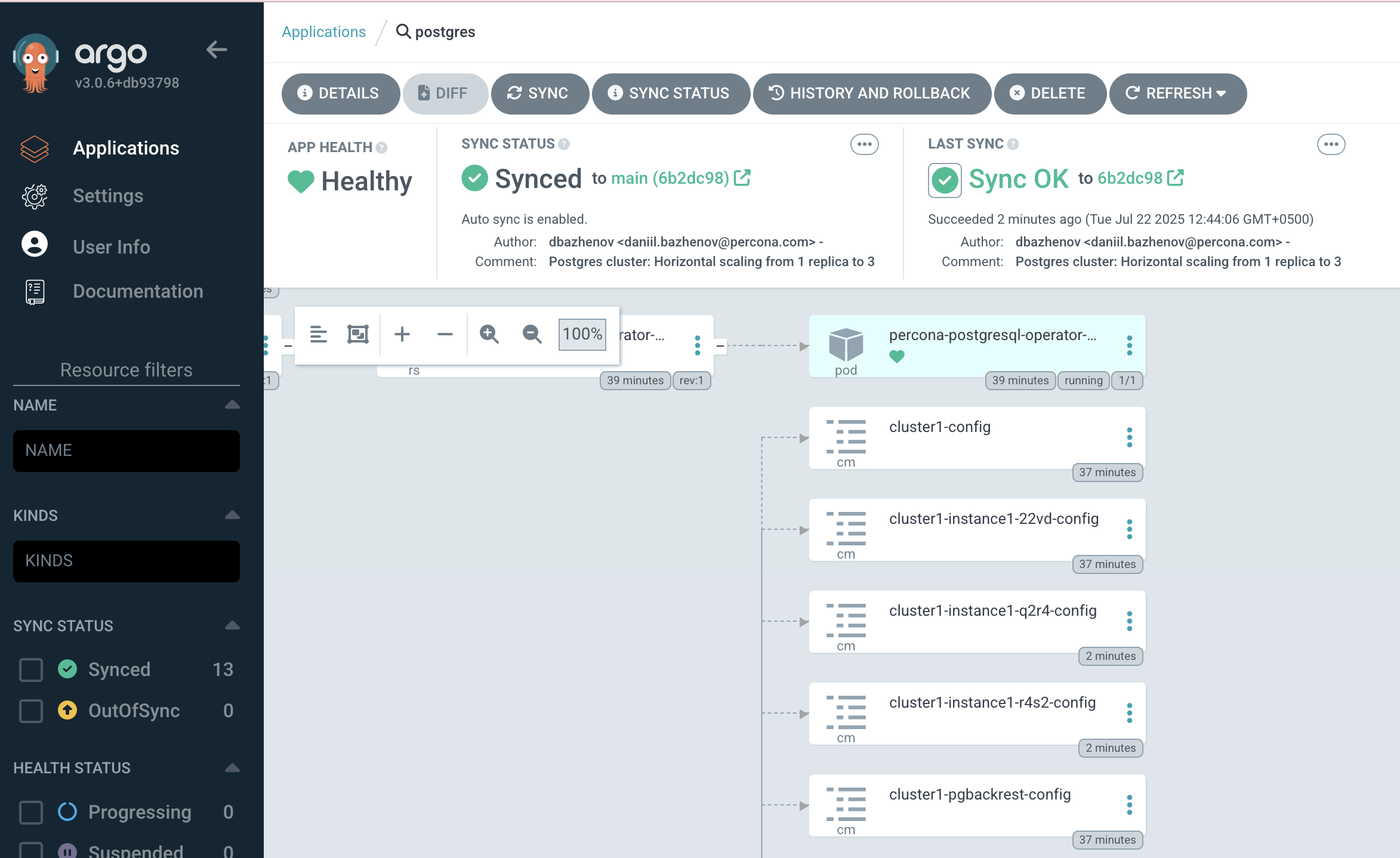GitOps - ArgoCD apps - Postgres scale - Argo