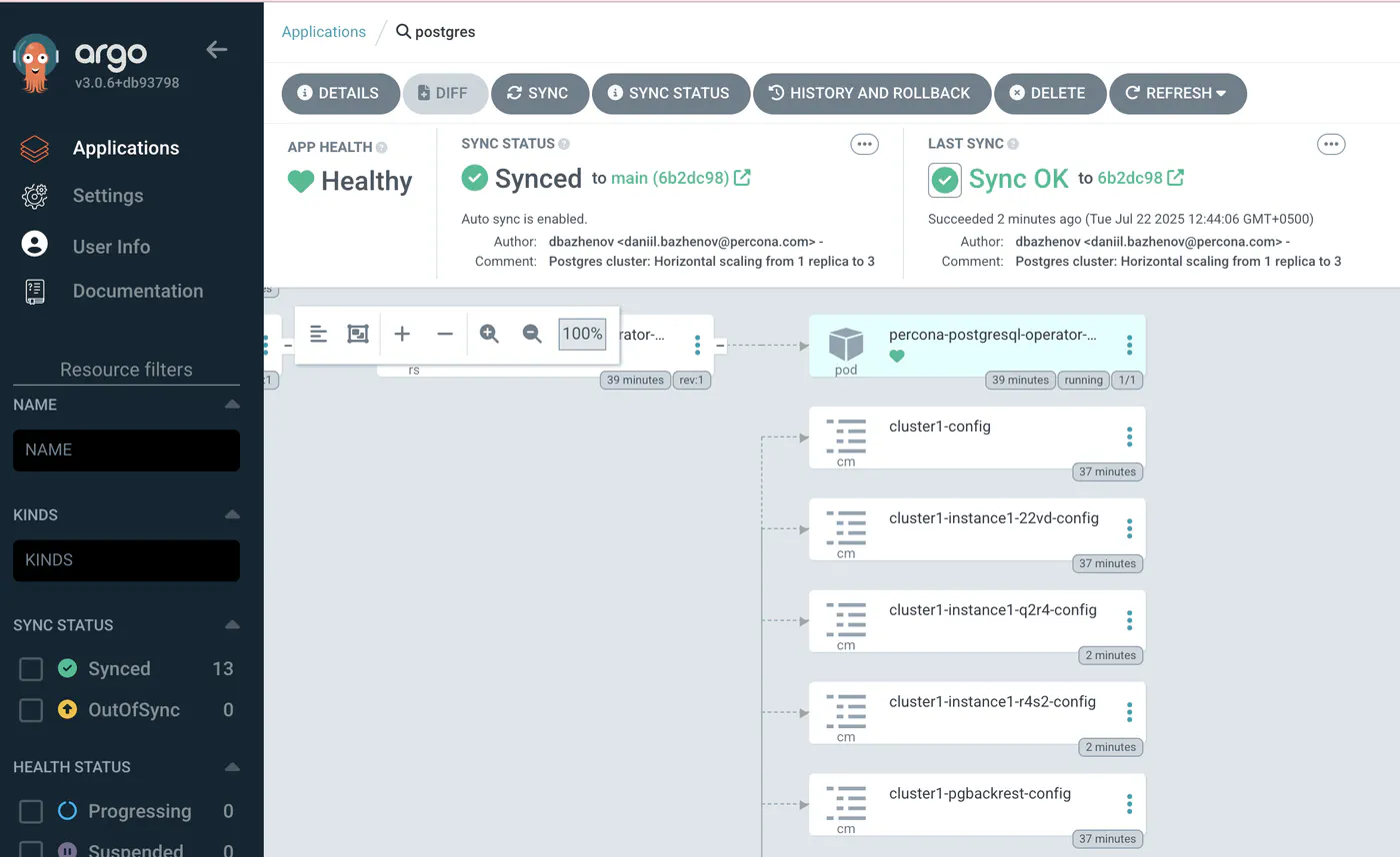 GitOps - ArgoCD apps - Postgres scale - Argo