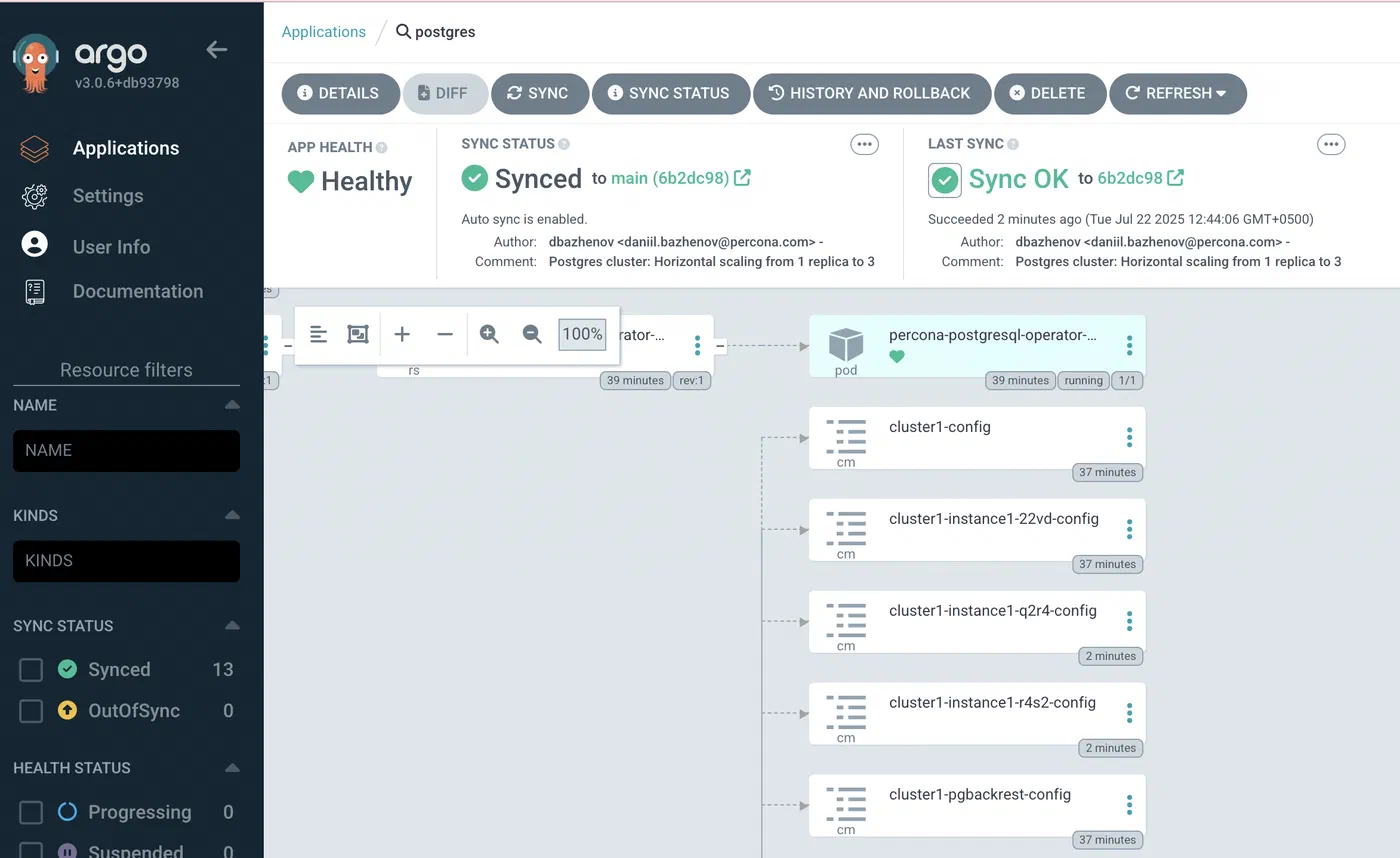 GitOps - ArgoCD apps - Postgres scale - Argo