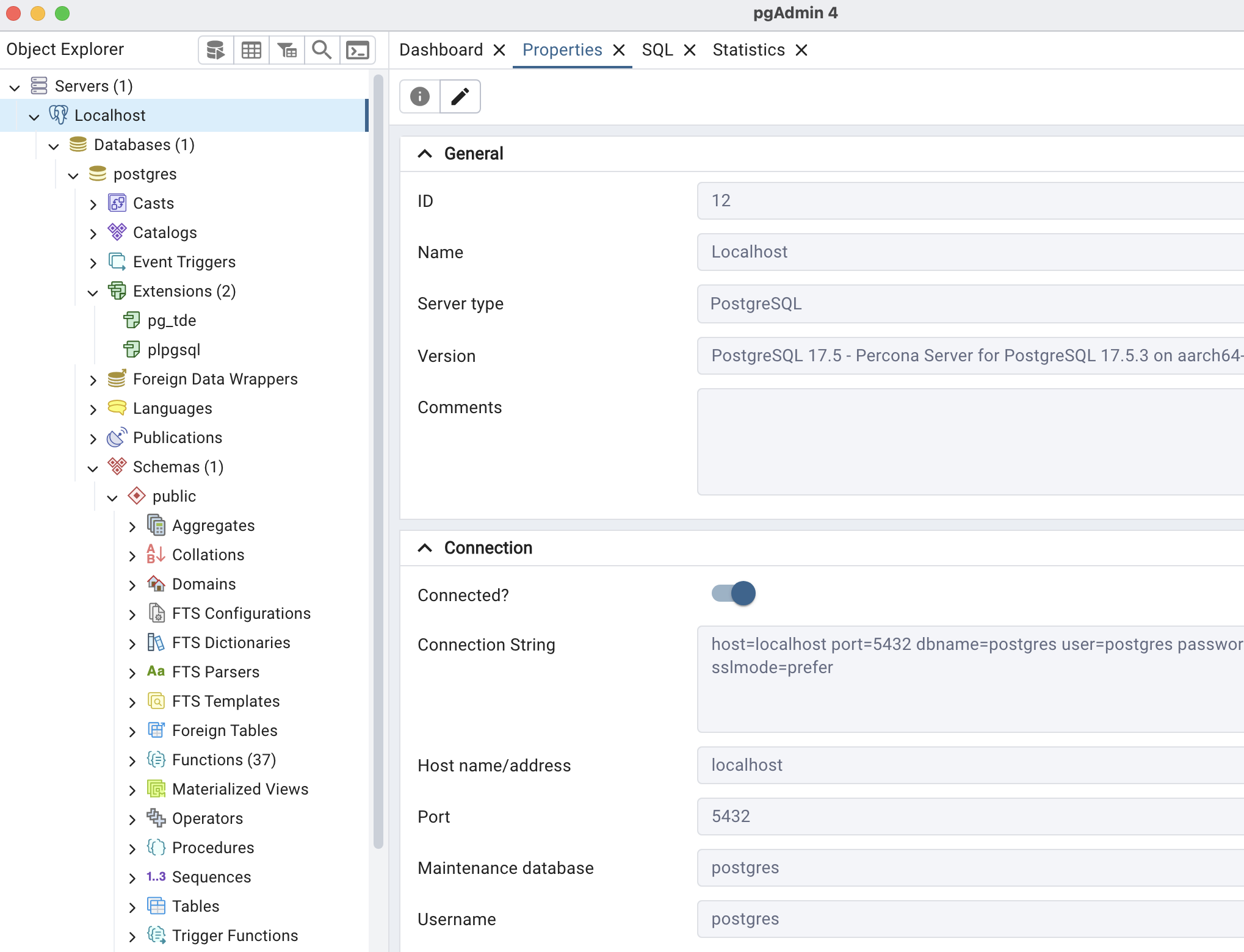 PG_TDE - Docker - pgAdmin