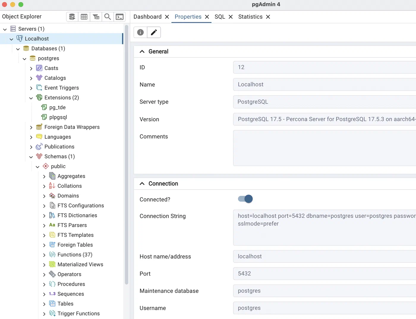 PG_TDE - Docker - pgAdmin