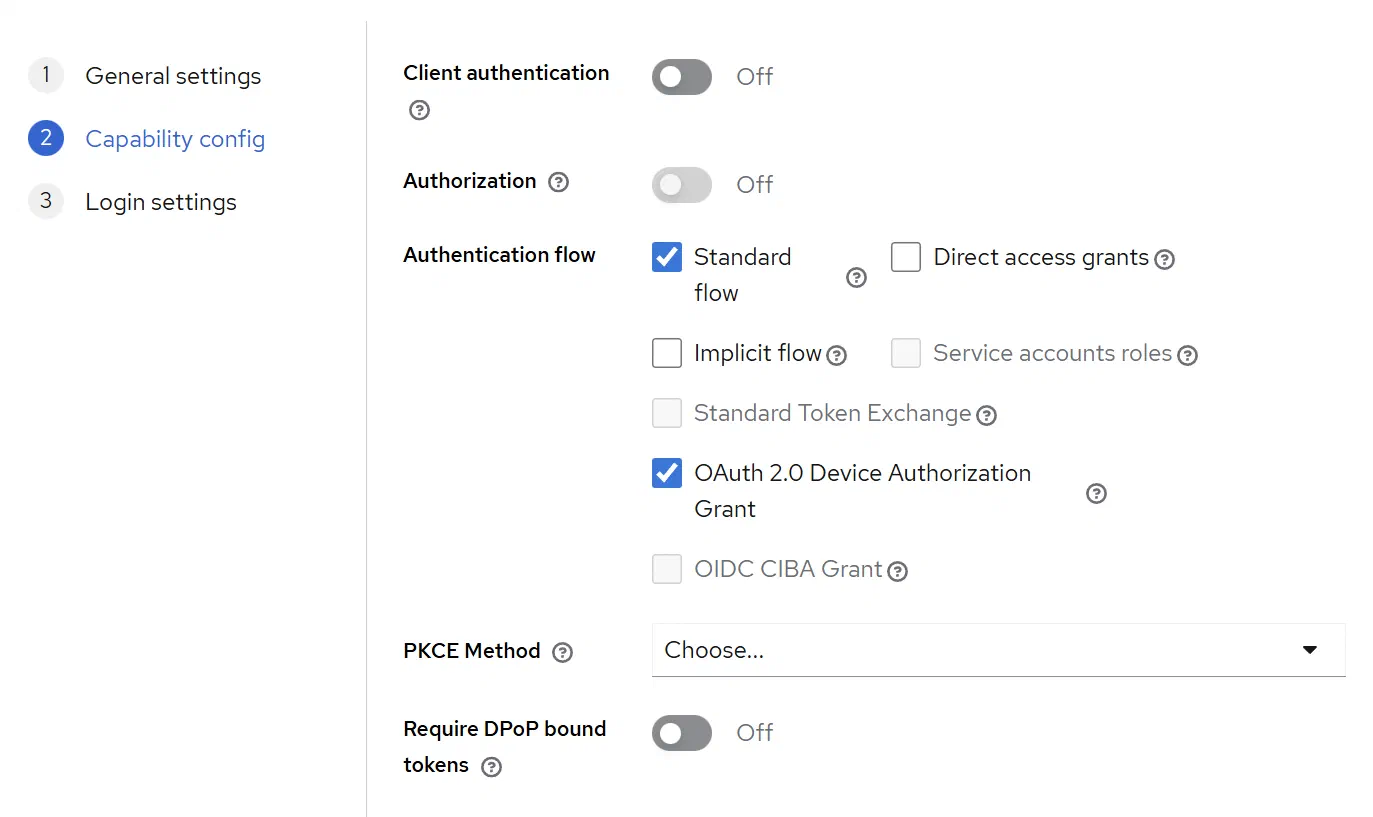 Configuring client authentication flow in Keycloak
