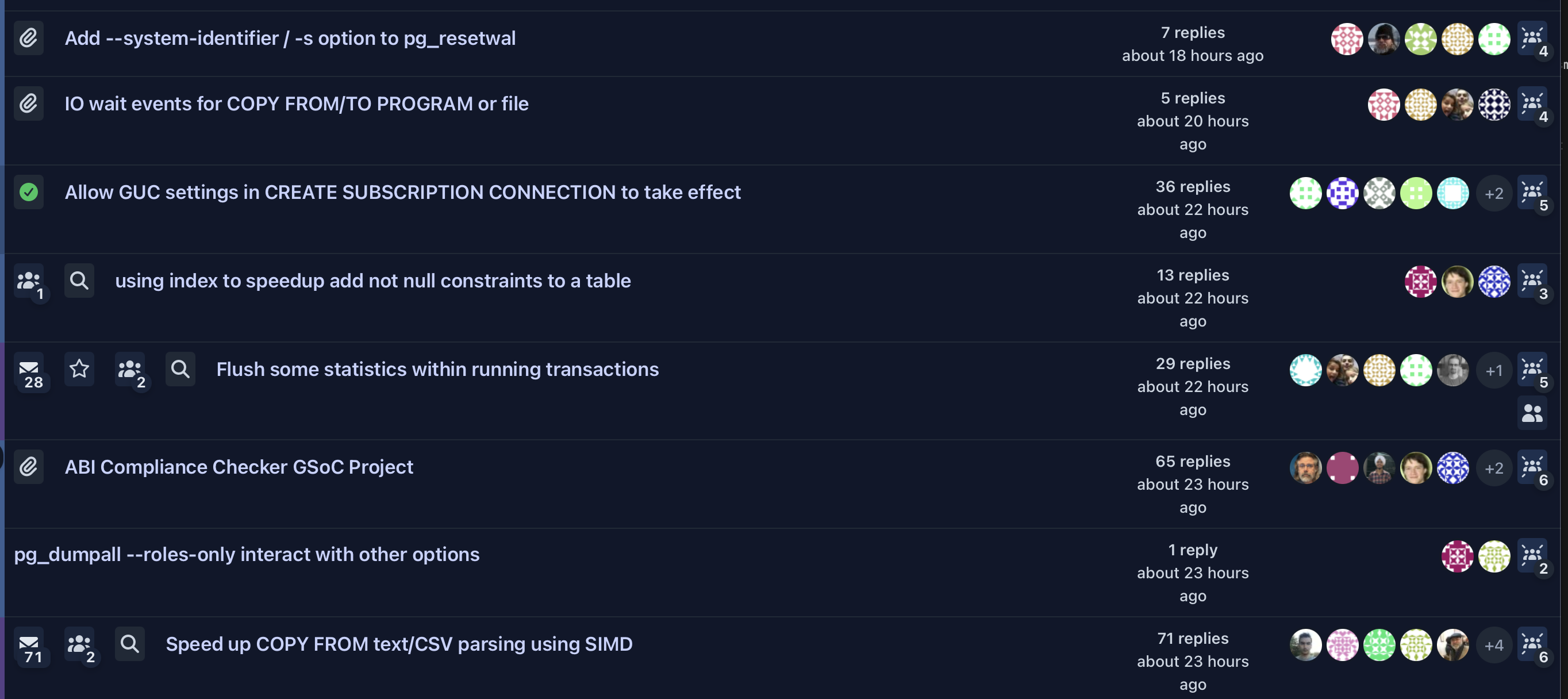 Hackorum topics overview