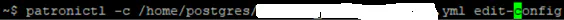 patronictl edit-config command