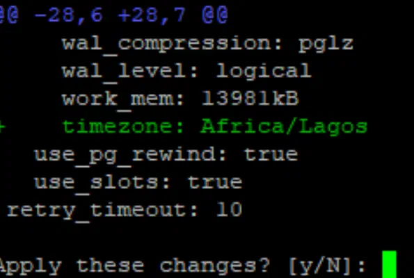 Apply Patroni config change