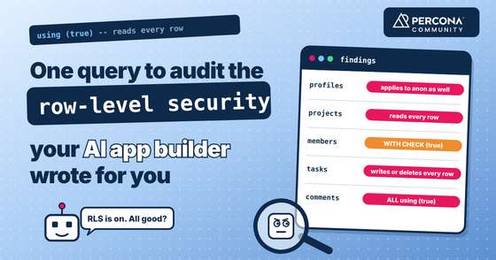 One query to audit the PostgreSQL row-level security an AI app builder wrote for you