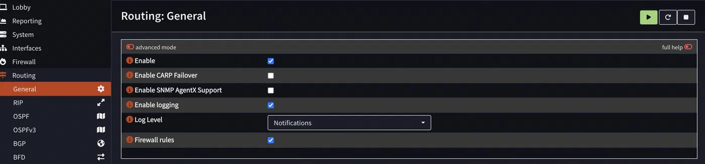 OPNsense Enable Routing