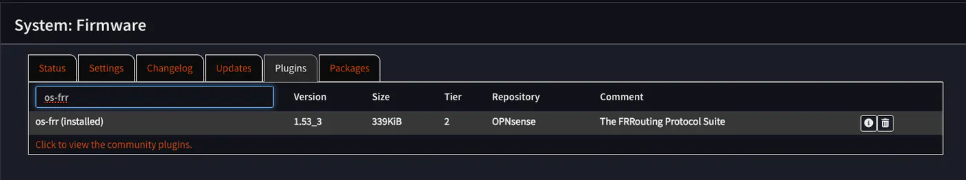 OPNsense Plugin