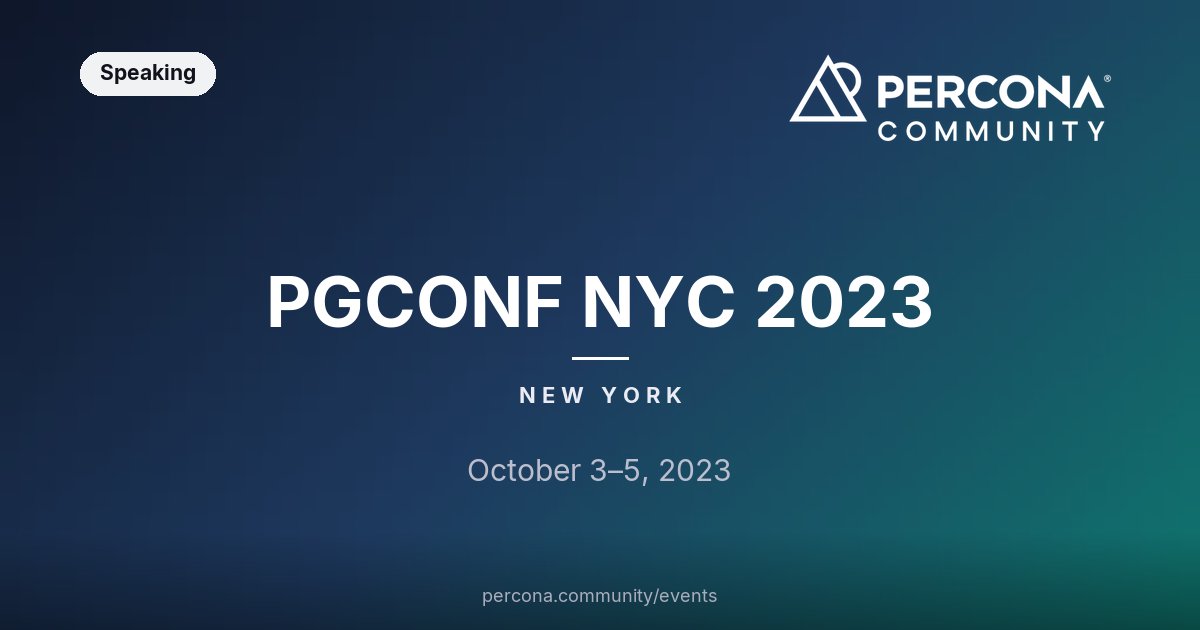 PGCONF NYC 2023