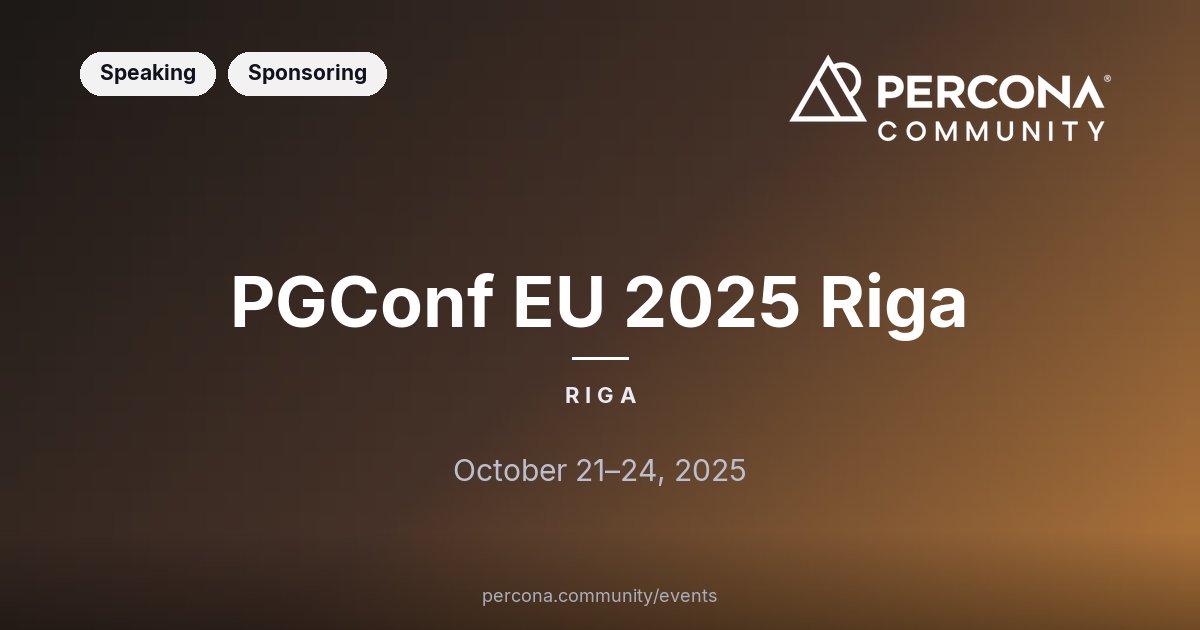 PGConf EU 2025 Riga