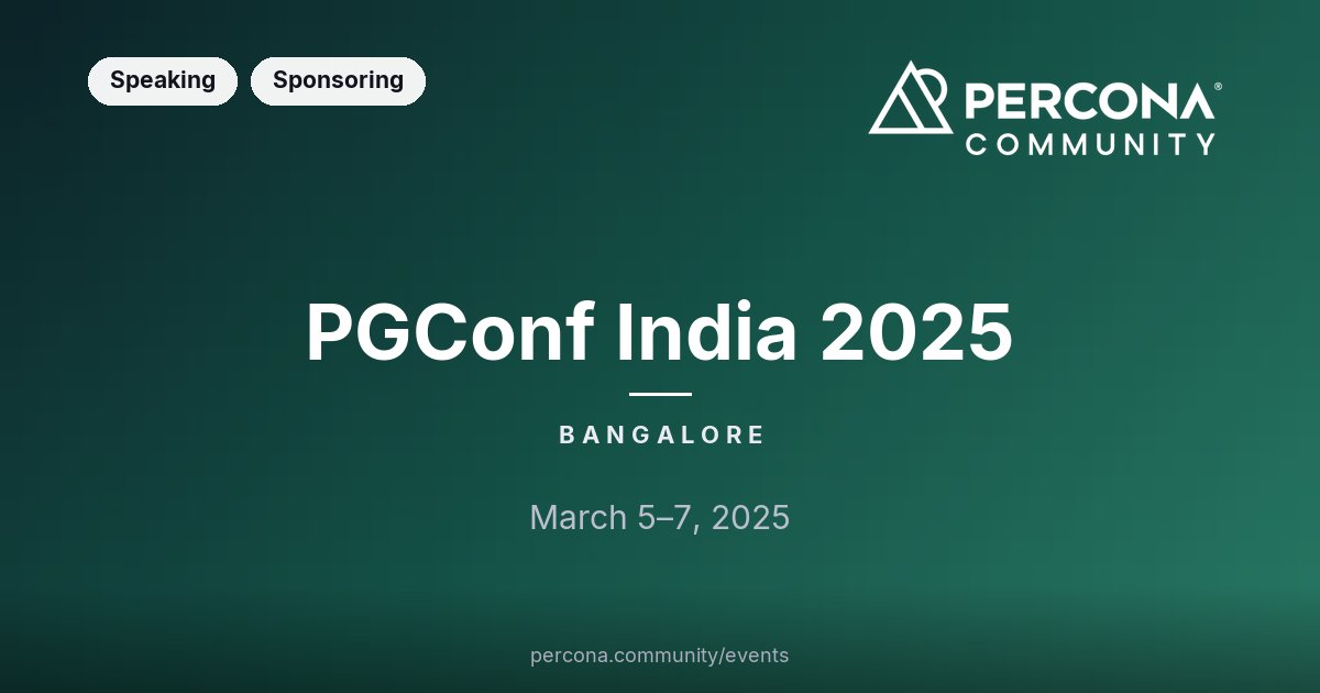 PGConf India 2025