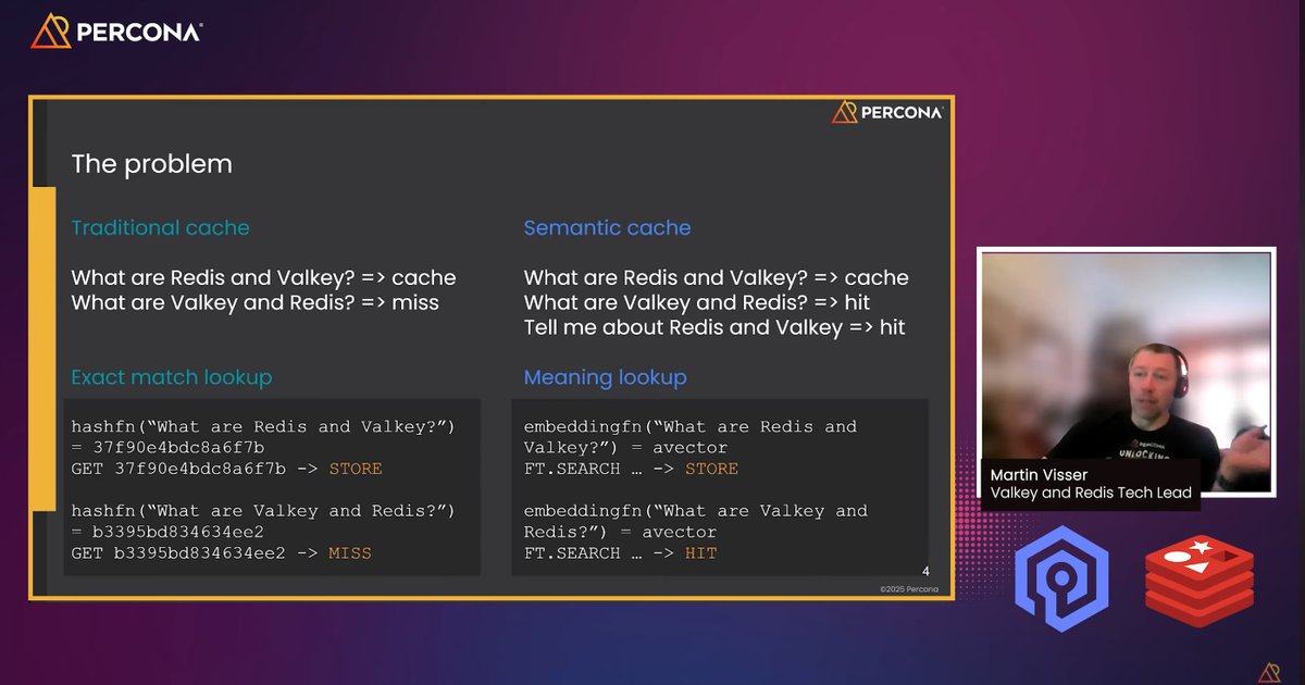 Semantic Caching with Valkey and Redis: Reducing LLM Cost and Latency - Martin Visser
