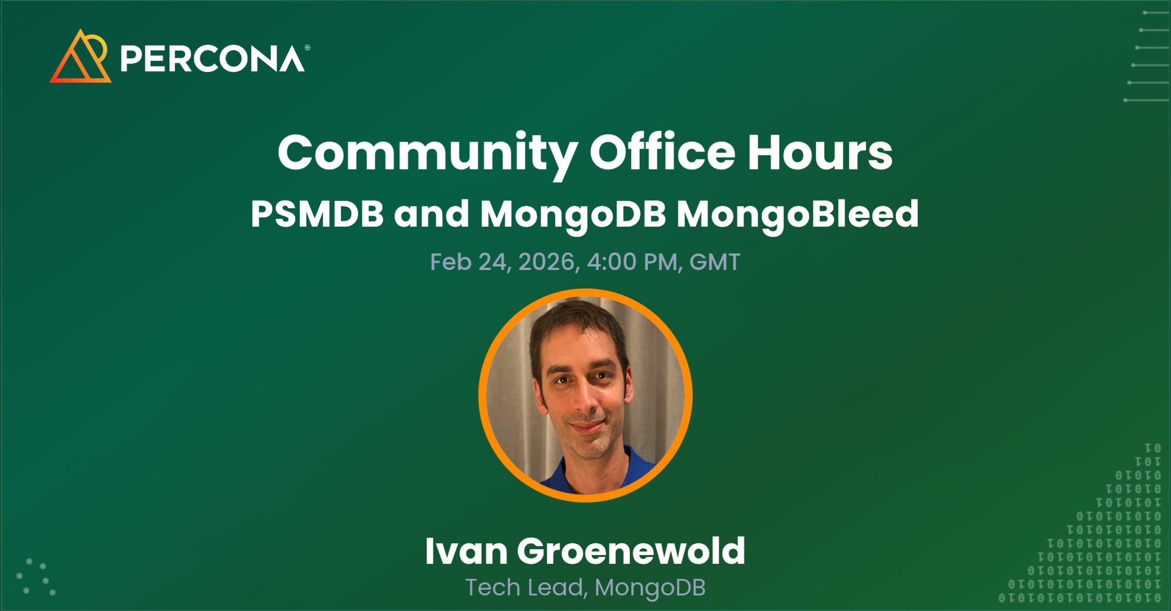 Percona Community Office Hours Ivan