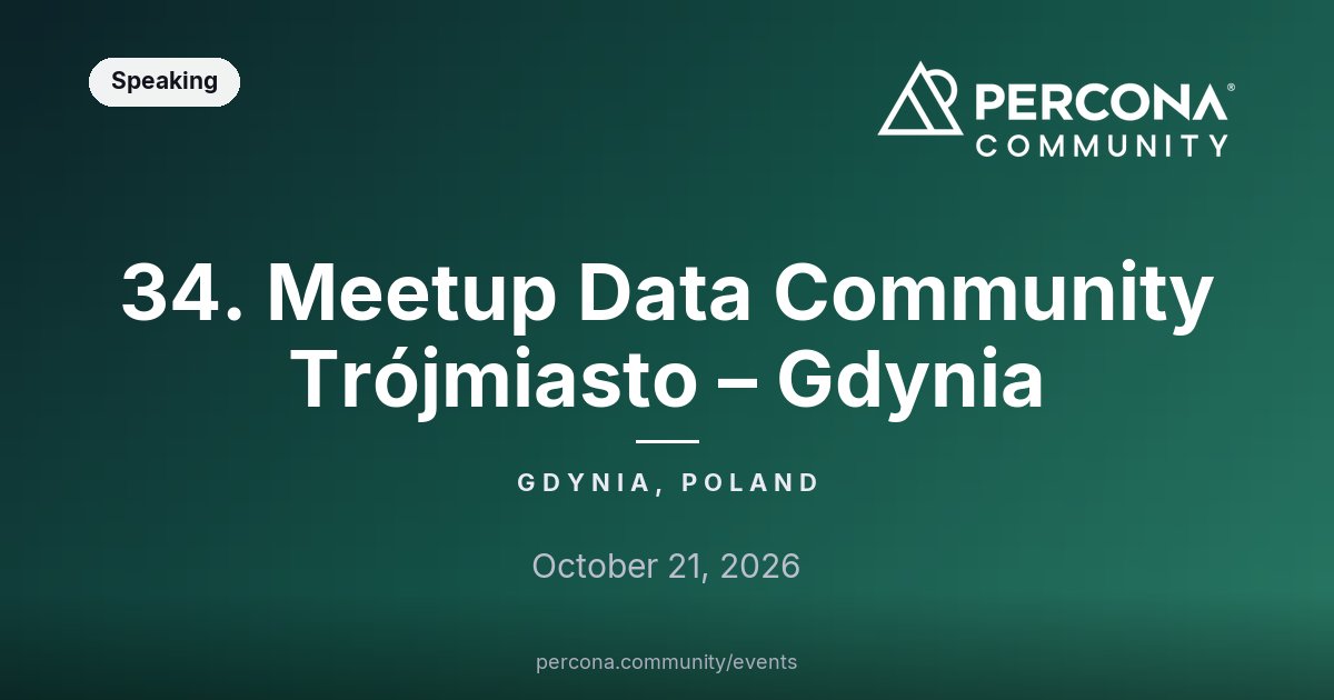 34. Meetup Data Community Trójmiasto – Gdynia