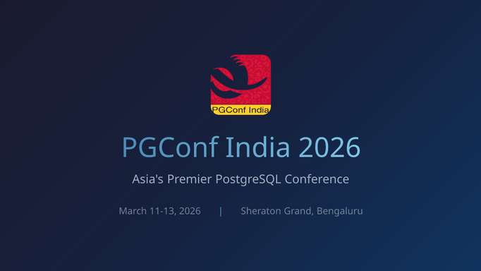 PGConf India 2026