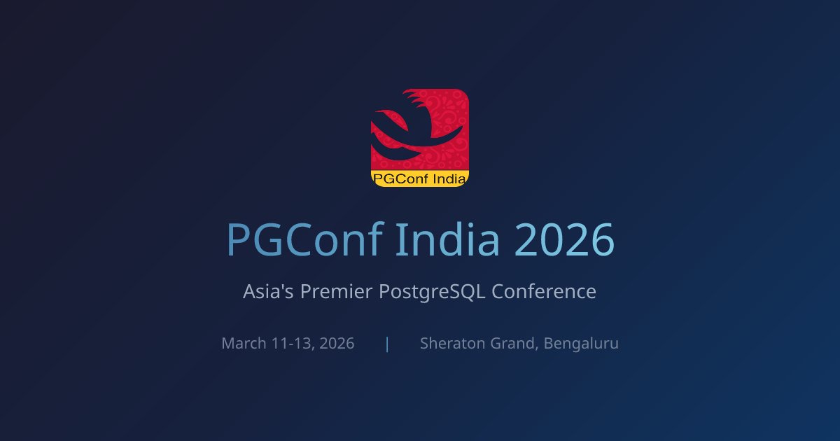 PGConf India 2026