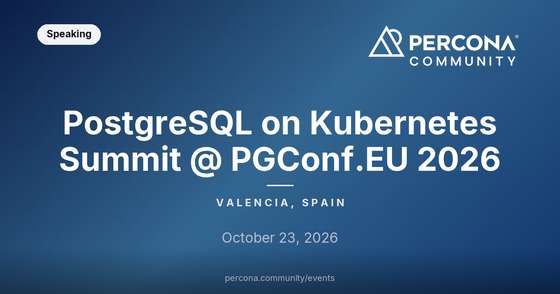 PostgreSQL on Kubernetes Summit @ PGConf.EU 2026