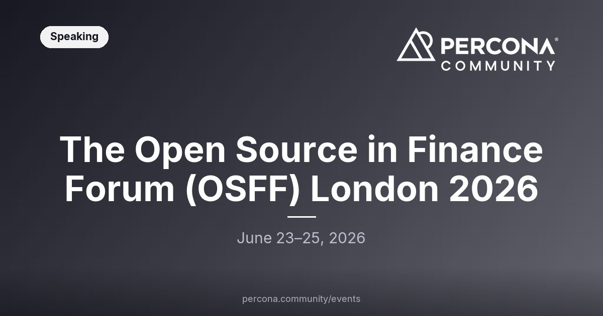 The Open Source in Finance Forum (OSFF) London 2026