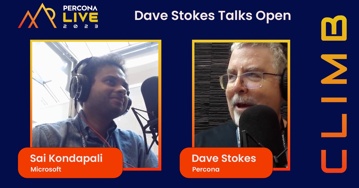 Dave Stokes Talks Open - Episode 1 - Sai Kondapalli, Product Manager at Microsoft