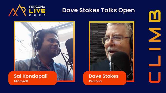 Dave Stokes Talks Open - Episode 1 - Sai Kondapalli, Product Manager at Microsoft