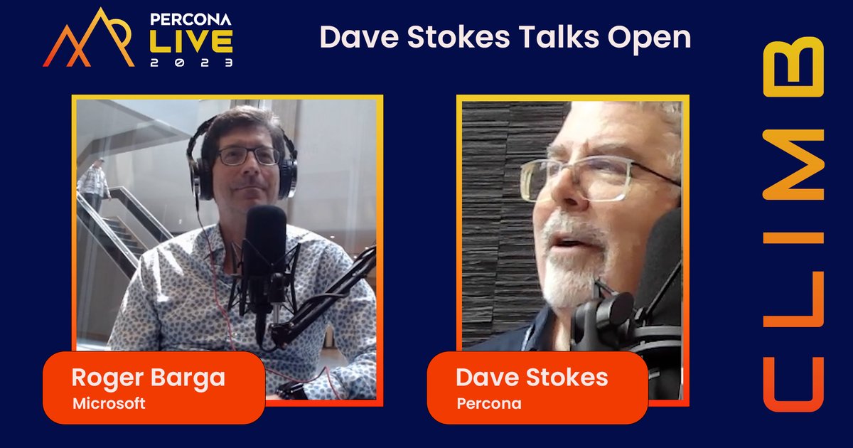 Dave Stokes Talks Open - Episode 2 - Roger Barga, Microsoft - Percona Live 2023