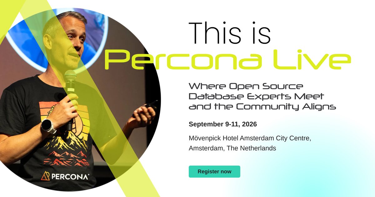 Percona Live 2026 Amsterdam!